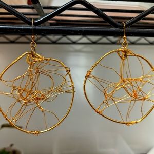 Abstract Brass Hoops